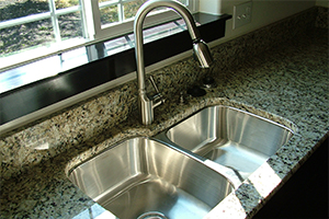 Butterfly Beige Granite Kitchen with Under-mount Sink