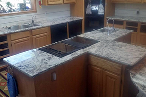 White Orion Granite Kitchen 