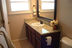 New Venetian Gold Granite Bathroom