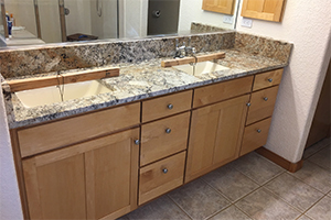 African Bordeaux Granite Bathroom Countertops