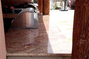 Creama Bordeaux Granite Backyard BBQ