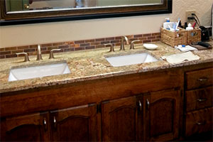 Imperior Gold Granite Bathroom