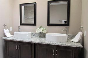 White Pearl Granite Bathroom